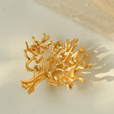 Antique Money Tree Pearl Brooch