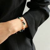 Irregular Colored Broken Stone Bead Bracelets