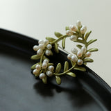 Peach Blossom Wreath Brooch