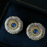 Buccellati-Inspired Daisy Ear Clip Stud Earrings