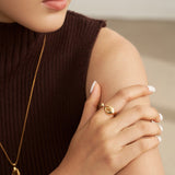 Abstract Design Solid Color Open Ring - floysun