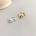 Abstract Design Solid Color Open Ring - floysun