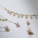 Adorn Series Bell Pearl Tassel Necklace - floysun