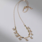 Adorn Series Bell Pearl Tassel Necklace - floysun