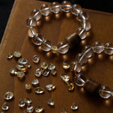 Agarwood Beads White Crystal Citrine Stretch Bracelet - floysun