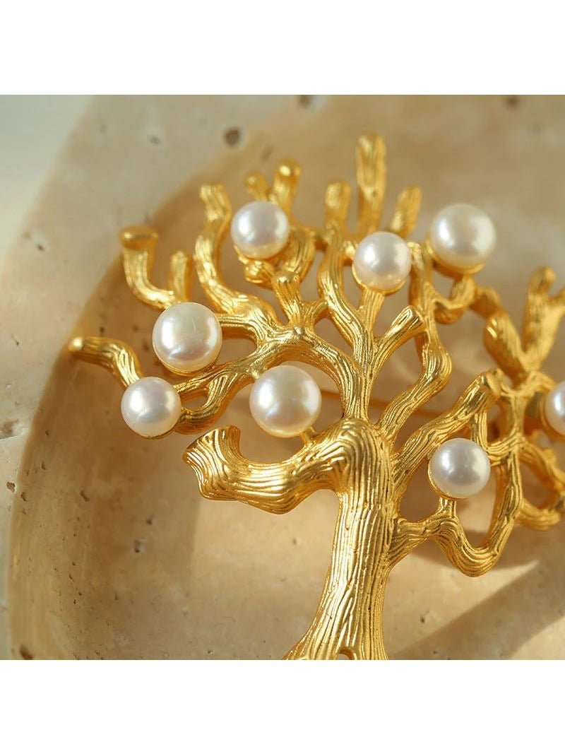 Antique Money Tree Pearl Brooch - floysun