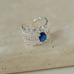 Antique Style Buccellati Zircon Wide Ring - floysun