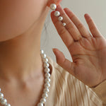 Artificial Australian White Pearl Stud Earrings - floysun