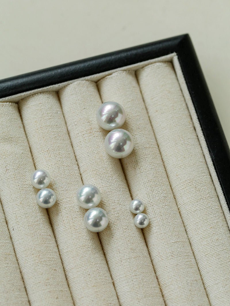 Artificial Australian White Pearl Stud Earrings - floysun