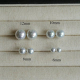 Artificial Australian White Pearl Stud Earrings - floysun