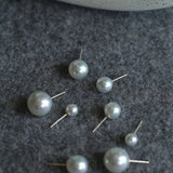 Artificial Australian White Pearl Stud Earrings - floysun