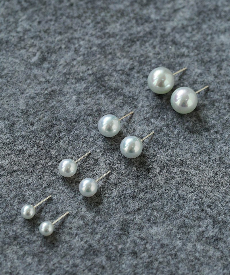 Artificial Australian White Pearl Stud Earrings - floysun