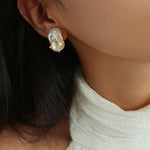 Artisanal Baroque Pearls Earrings - Gold - floysun