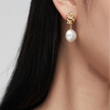 Artistry and Nature Baroque Pearls Drop Earrings - floysun