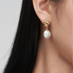 Artistry and Nature Baroque Pearls Drop Earrings - floysun