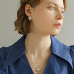 Asymmetrical Heart Cross Pendant Earrings - floysun