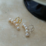 Balance Beam Freshwater Pearl Single Ear Clip - floysun