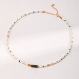 Bamboo Mother of Pearl Beaded Necklace - floysun