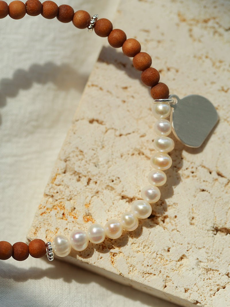 Barbie Sandalwood Freshwater Pearl Stretch Bracelet - floysun