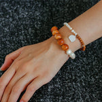 Barbie Sandalwood Freshwater Pearl Stretch Bracelet - floysun