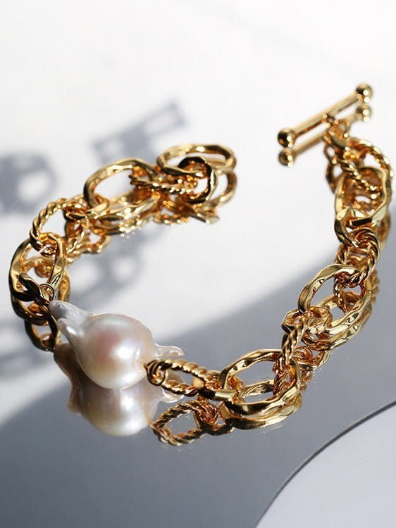 Baroque Chunky Chain Bracelet - floysun