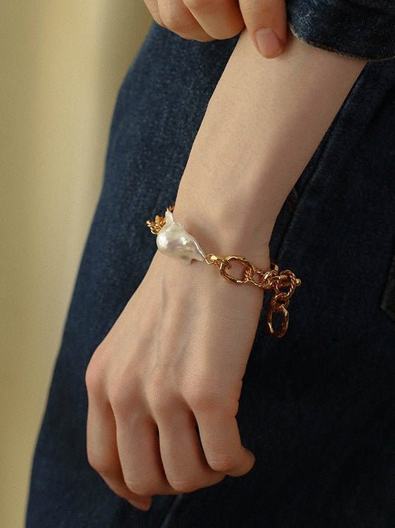 Baroque Chunky Chain Bracelet - floysun