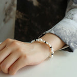 Baroque Pearl and Black Onyx Beaded Bracelet - floysun