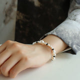 Baroque Pearl and Black Onyx Beaded Bracelet - floysun