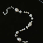 Baroque Pearl and Black Onyx Beaded Bracelet - floysun