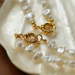 Baroque Pearl Braided Custom Letter Necklace - floysun