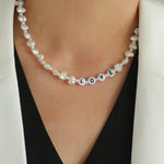 Baroque Pearl Braided Custom Letter Necklace - floysun