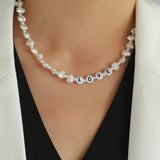 Baroque Pearl Braided Custom Letter Necklace - floysun