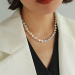 Baroque Pearl Braided Custom Letter Necklace - floysun