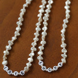 Baroque Pearl Braided Custom Letter Necklace - floysun