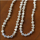 Baroque Pearl Braided Custom Letter Necklace - floysun