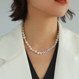 Baroque Pearl Braided Custom Letter Necklace - floysun