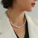 Baroque Pearl Braided Custom Letter Necklace - floysun