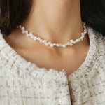 Baroque Pearl Clavicle Chain Necklace - floysun