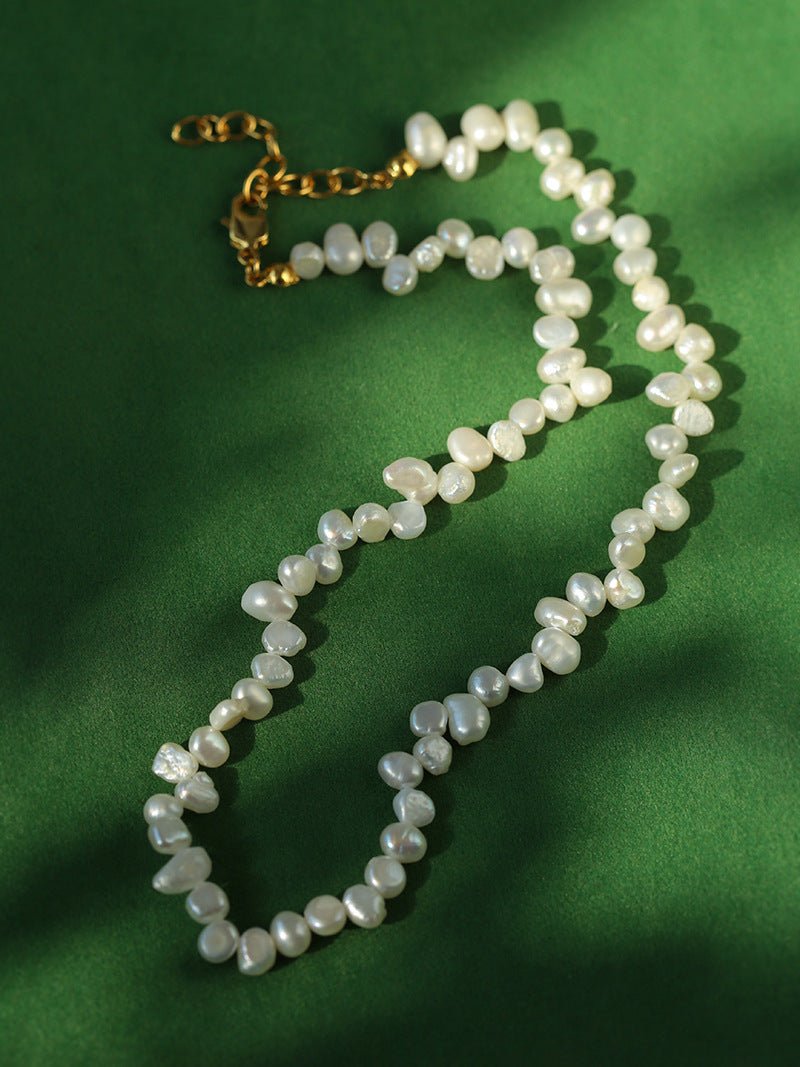 Baroque Pearl Clavicle Chain Necklace - floysun