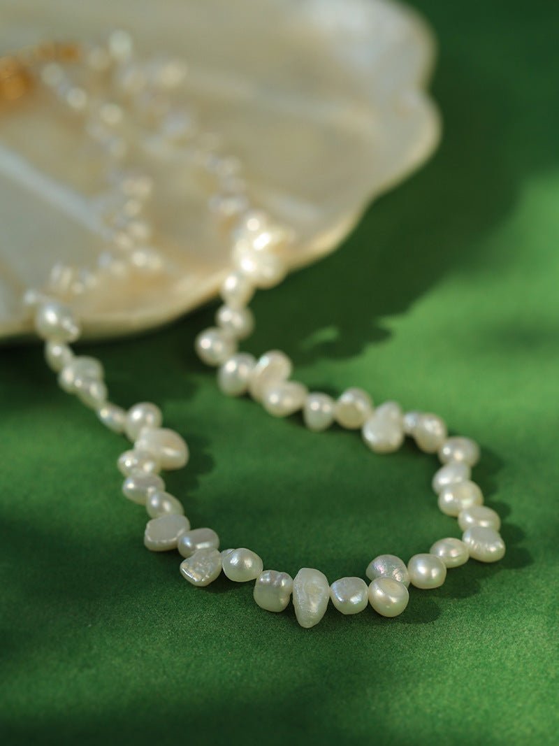 Baroque Pearl Clavicle Chain Necklace - floysun