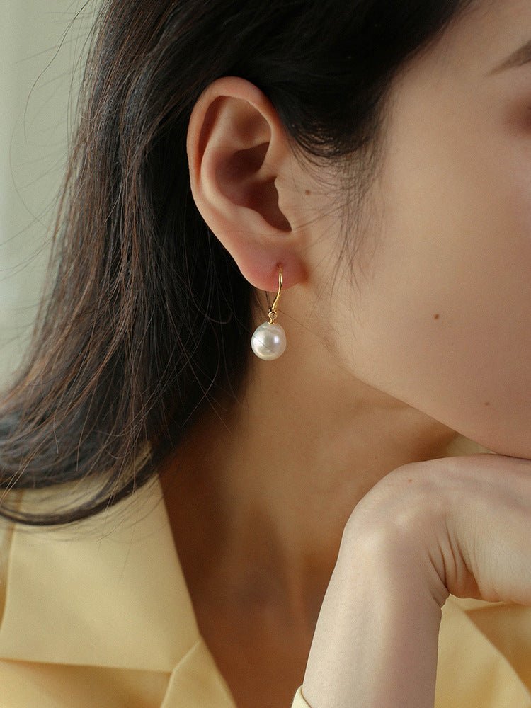 Baroque Pearl Drop Earrings - floysun