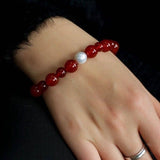 Baroque Pearl Red Onyx Bracelet - floysun