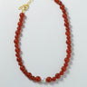 Baroque Pearl Red Onyx Necklace - floysun