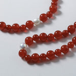 Baroque Pearl Red Onyx Necklace - floysun