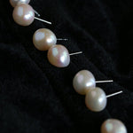 Baroque Pearl Stud Earrings Star Moon & Button Designs - floysun