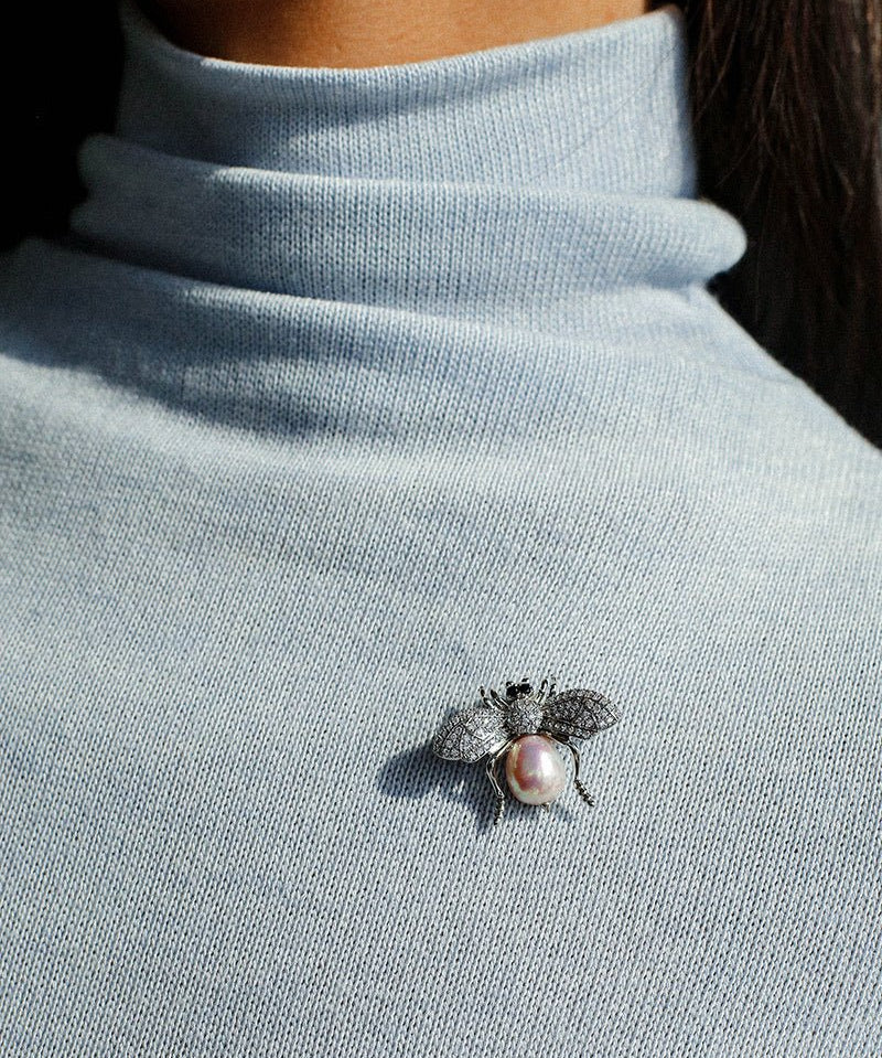 Bee & Pearl Brooch - floysun