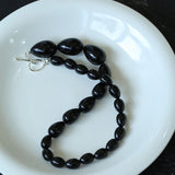 Black Gradient Water Drop Black Agate Necklace - floysun