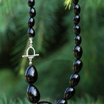 Black Gradient Water Drop Black Agate Necklace - floysun