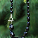 Black Gradient Water Drop Black Agate Necklace - floysun