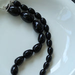 Black Gradient Water Drop Black Agate Necklace - floysun